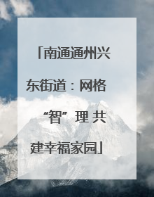 南通通州兴东街道：网格“智”理 共建幸福家园