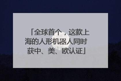全球首个，这款上海的人形机器人同时获中、美、欧认证
