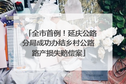 全市首例！延庆公路分局成功办结乡村公路路产损失赔偿案