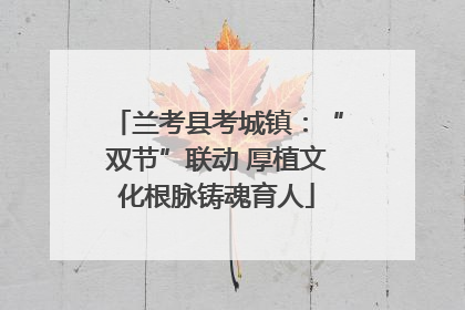 兰考县考城镇：“双节”联动 厚植文化根脉铸魂育人