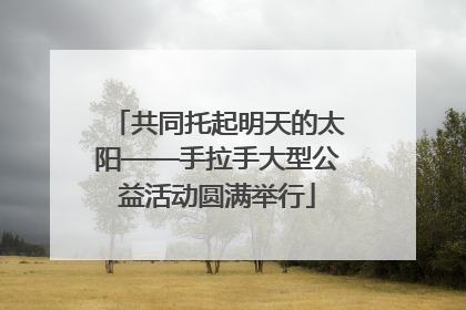 共同托起明天的太阳——手拉手大型公益活动圆满举行