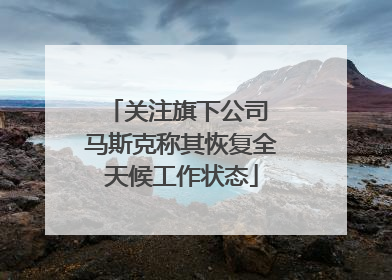 关注旗下公司 马斯克称其恢复全天候工作状态