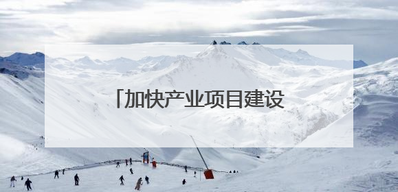 加快产业项目建设 发展新质生产力