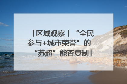 区域观察丨“全民参与+城市荣誉”的“苏超”能否复制