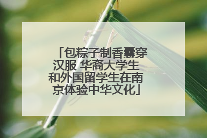 包粽子制香囊穿汉服 华裔大学生和外国留学生在南京体验中华文化