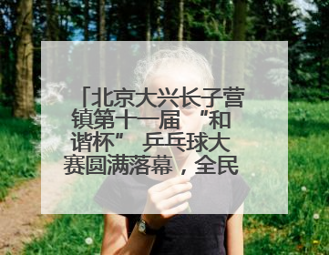 北京大兴长子营镇第十一届 “和谐杯” 乒乓球大赛圆满落幕，全民运动热潮涌动