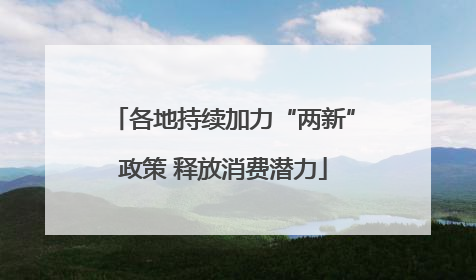 各地持续加力“两新”政策 释放消费潜力