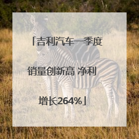 吉利汽车一季度销量创新高 净利增长264%