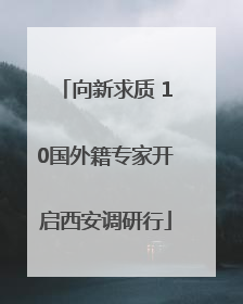 向新求质 10国外籍专家开启西安调研行