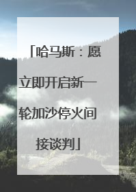 哈马斯：愿立即开启新一轮加沙停火间接谈判