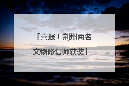喜报！荆州两名文物修复师获奖