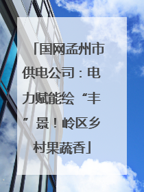 国网孟州市供电公司：电力赋能绘“丰”景！岭区乡村果蔬香