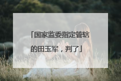 国家监委指定管辖的田玉军，判了