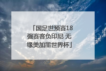 国足世预赛18强赛客负印尼 无缘美加墨世界杯