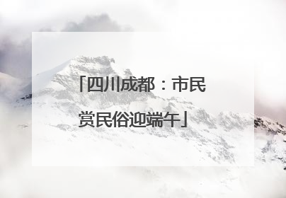 四川成都：市民赏民俗迎端午