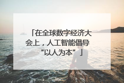 在全球数字经济大会上，人工智能倡导“以人为本”