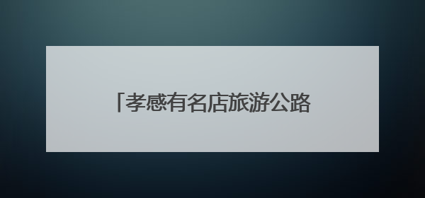 孝感有名店旅游公路：路畅景美人欢笑