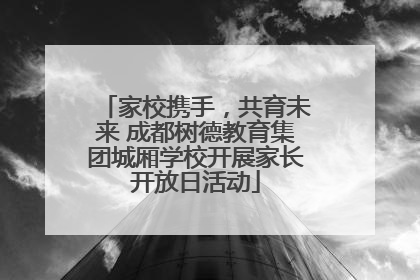 家校携手，共育未来 成都树德教育集团城厢学校开展家长开放日活动