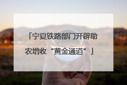 宁夏铁路部门开辟助农增收“黄金通道”