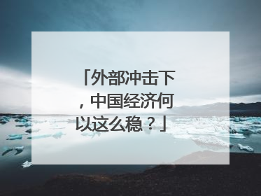 外部冲击下，中国经济何以这么稳？
