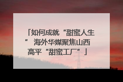 如何成就“甜蜜人生” 海外华媒聚焦山西高平“甜蜜工厂”