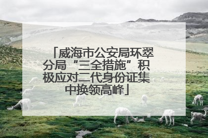 威海市公安局环翠分局“三全措施”积极应对二代身份证集中换领高峰