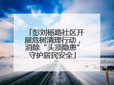 彭刘杨路社区开展危树清理行动，消除“头顶隐患”守护居民安全