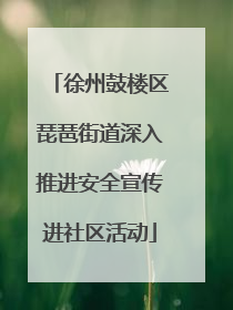 徐州鼓楼区琵琶街道深入推进安全宣传进社区活动