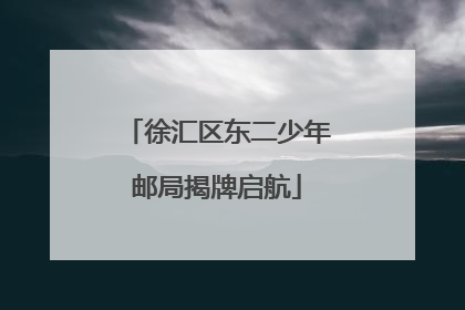 徐汇区东二少年邮局揭牌启航