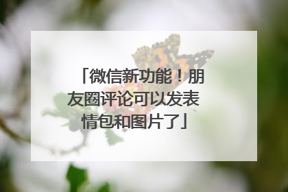 微信新功能！朋友圈评论可以发表情包和图片了