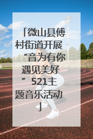 微山县傅村街道开展“音为有你 遇见美好”521主题音乐活动