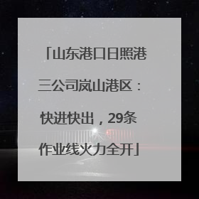 山东港口日照港三公司岚山港区：快进快出，29条作业线火力全开