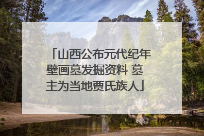 山西公布元代纪年壁画墓发掘资料 墓主为当地贾氏族人