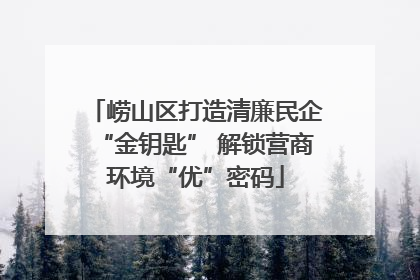 崂山区打造清廉民企“金钥匙” 解锁营商环境“优”密码