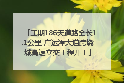 工期186天道路全长1.1公里 广运潭大道跨绕城高速立交工程开工
