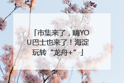 市集来了，嗨YOU巴士也来了！海淀玩转“龙舟+”