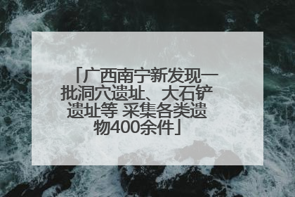 广西南宁新发现一批洞穴遗址、大石铲遗址等 采集各类遗物400余件