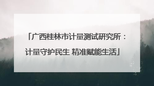 广西桂林市计量测试研究所：计量守护民生 精准赋能生活