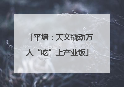 平塘：天文撬动万人“吃”上产业饭