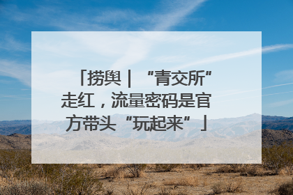 捞舆｜“青交所”走红，流量密码是官方带头“玩起来”