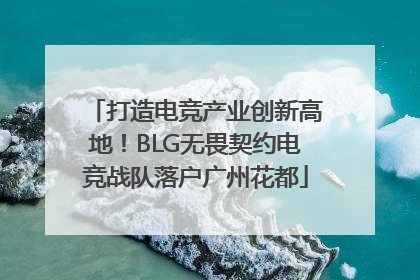 打造电竞产业创新高地！BLG无畏契约电竞战队落户广州花都