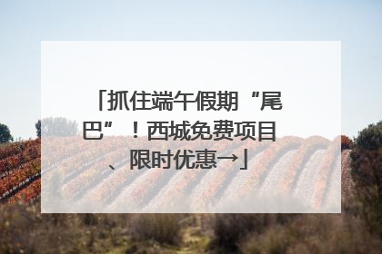 抓住端午假期“尾巴”！西城免费项目、限时优惠→