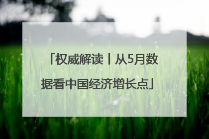 权威解读丨从5月数据看中国经济增长点