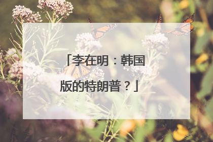 李在明：韩国版的特朗普？