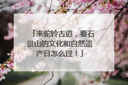 来驼铃古道，看石景山的文化和自然遗产日怎么过！
