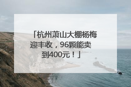 杭州萧山大棚杨梅迎丰收，96颗能卖到400元！