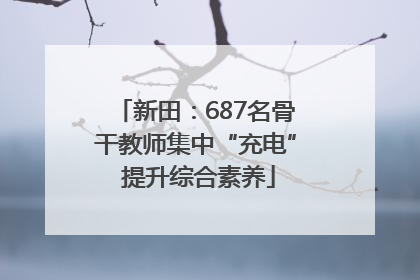 新田：687名骨干教师集中“充电” 提升综合素养