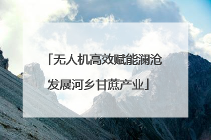 无人机高效赋能澜沧发展河乡甘蔗产业