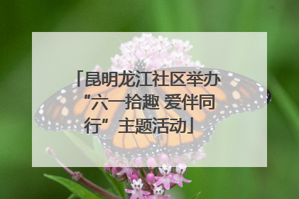 昆明龙江社区举办“六一拾趣 爱伴同行”主题活动