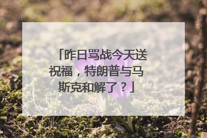 昨日骂战今天送祝福，特朗普与马斯克和解了？